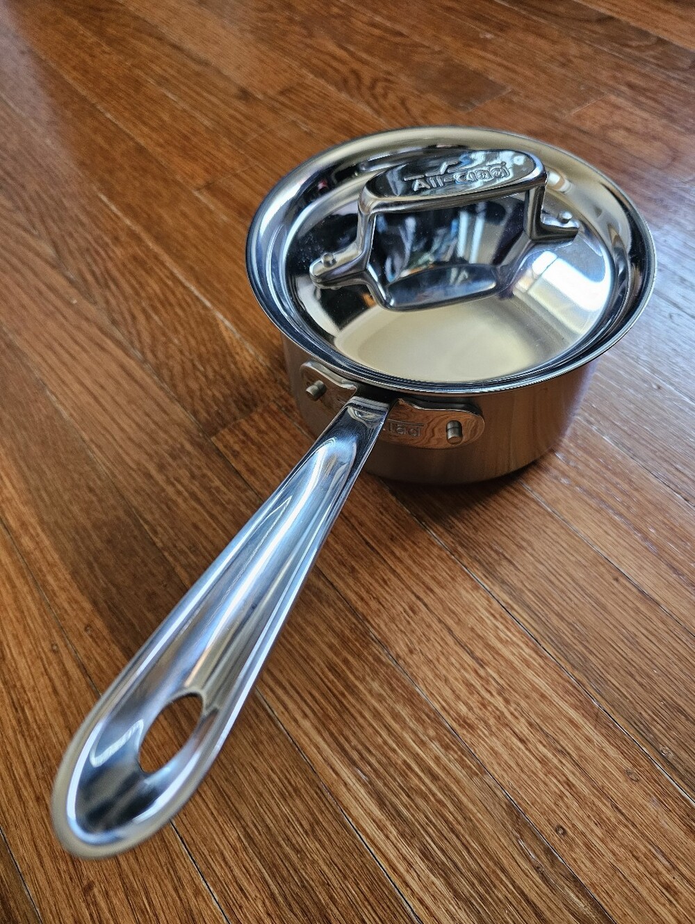 New All-Clad D5 1.5 Qt Saucepan